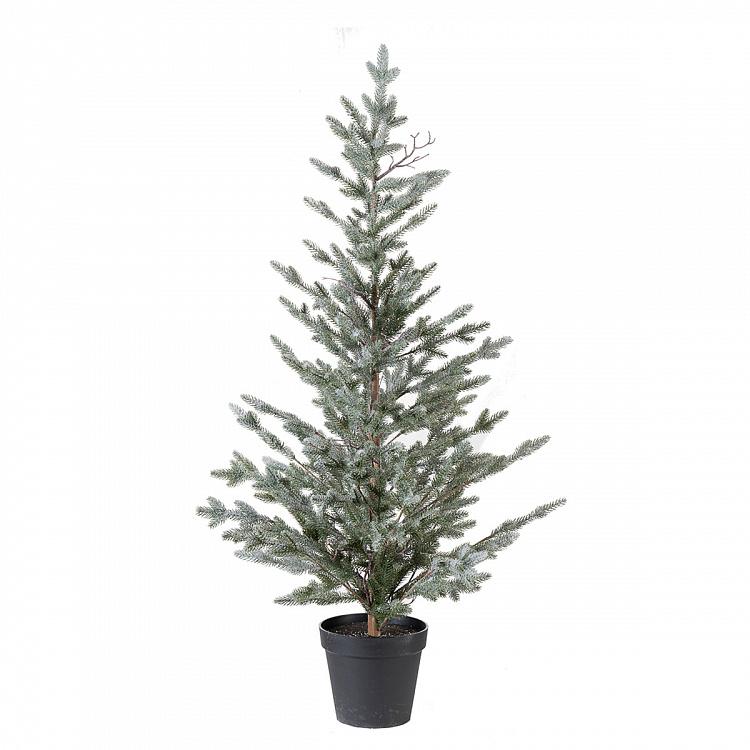 Искусственная заснеженная новогодняя ёлка в кашпо, 125 см Frost-Covered Christmas Tree In Pot 125 cm